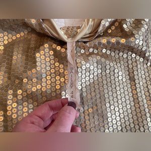 Gold sequin party dress